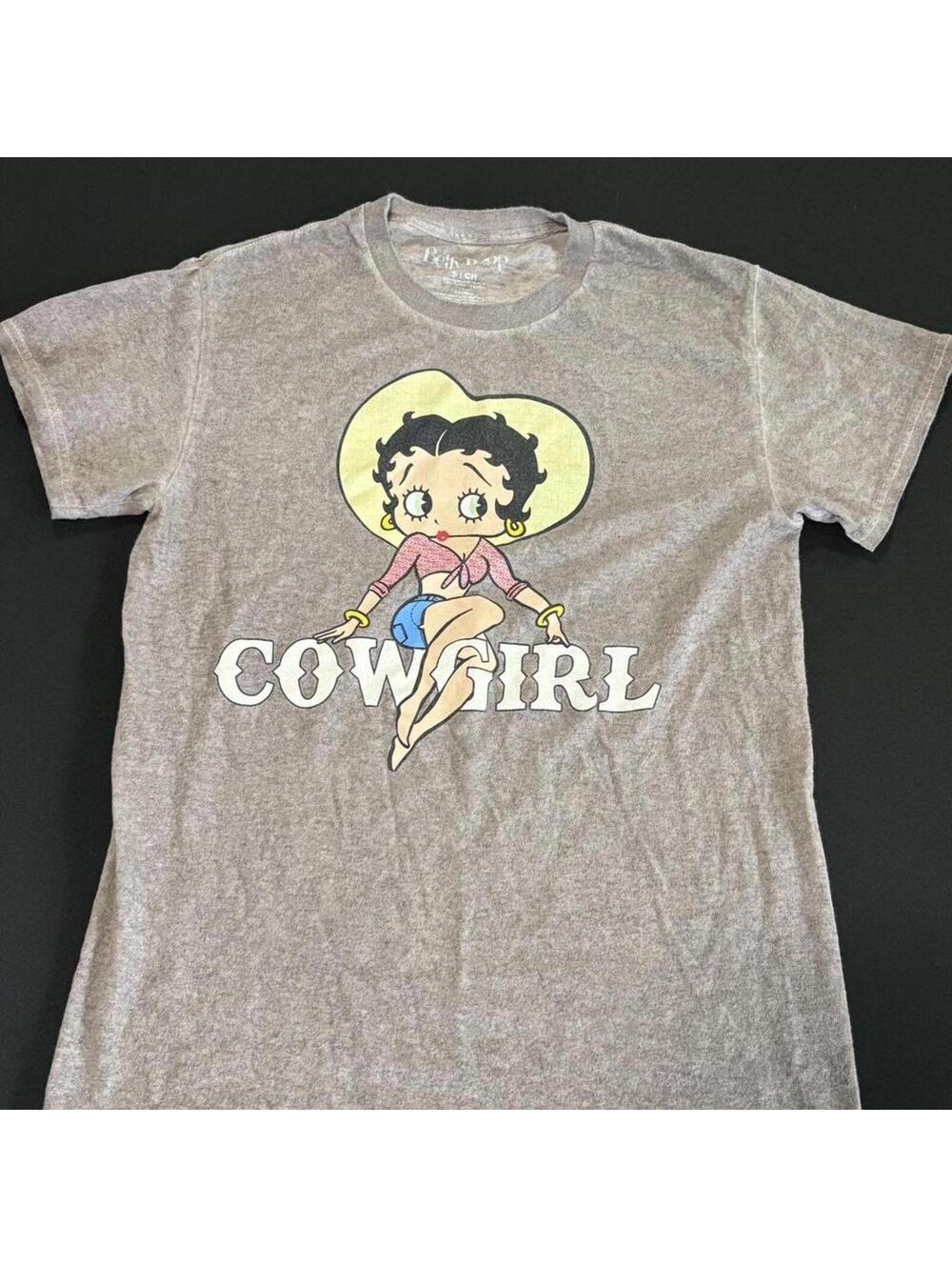 Betty Boop cowgirl graphic tee vintage wash western